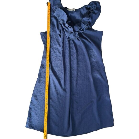 Urban Outfitters Pins & Needles Blue Ruffle Neck Sleeveless Mini Dress. Small. - Picture 5 of 8